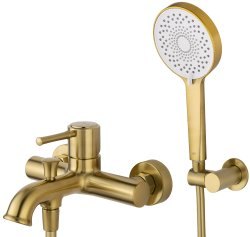 Смеситель для ванны с душем Wonzon&Woghand Tor WW-88037073-BG, брашированное золото