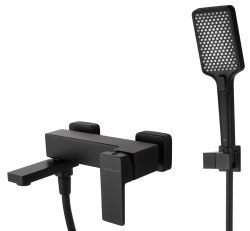 Смеситель для ванны с душем Wonzon&Woghand Cube 2.0 WW-88037068-MB, черная матовая