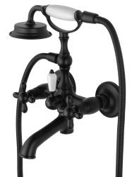 Смеситель для ванны с душем Wonzon&Woghand Retro WW-88639020-MB, черная матовая