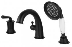 Смеситель на борт ванны Wonzon&Woghand Steam WW-88659008-MB, черная матовая