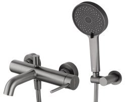 Смеситель для ванны с душем Wonzon&Woghand Stick WW-88639017-BGM, темный графит
