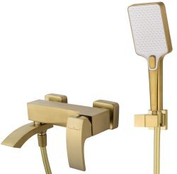 Смеситель для ванны с душем Wonzon&Woghand Fit WW-88639009-BG, брашированное золото