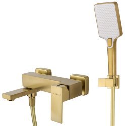 Смеситель для ванны с душем Wonzon&Woghand Cube WW-88639016-BG, брашированное золото