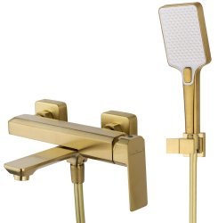 Смеситель для ванны с душем Wonzon&Woghand Diamond WW-88639011-BG, брашированное золото