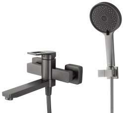 Смеситель для ванны с душем Wonzon&Woghand Frame WW-88639010-BGM, темный графит