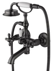 Смеситель для ванны с душем Wonzon&Woghand Retro WW-88639020-BGM, темный графит