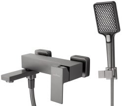 Смеситель для ванны с душем Wonzon&Woghand Cube WW-88639016-BGM, темный графит