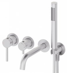 Встраиваемый смеситель для ванны Wonzon&Woghand Stick WW-889017-BN, брашированный никель