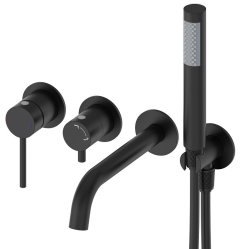 Смеситель для ванны с душем Wonzon&Woghand Stick WW-889017-MB, черная матовая