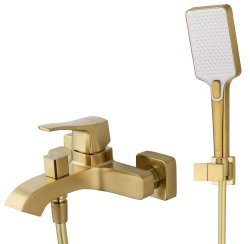 Смеситель для ванны с душем Wonzon&Woghand Flex WW-88037072-BG, брашированное золото