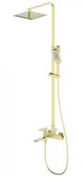 Душевая система Wonzon&Woghand Edge WW-88739003-BG с изливом, брашированное золото