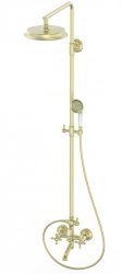 Душевая система Wonzon&Woghand Retro WW-88739020-BG с изливом, брашированное золото