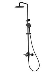 Душевая система Wonzon&Woghand Click WW-N3S962-MB с изливом, черная матовая