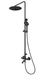 Душевая система Wonzon&Woghand Tor WW-88047073-MB с изливом, черная матовая