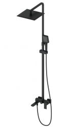 Душевая система Wonzon&Woghand Cube WW-88739016-MB с изливом, черная матовая