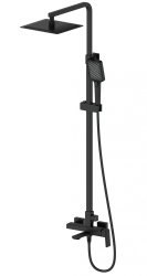 Душевая система Wonzon&Woghand Diamond WW-88739011-MB с изливом, черная матовая
