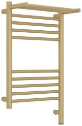 Полотенцесушитель электрический Сунержа Богема 3.1 с полкой 40x60, шампань матовая