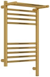 Полотенцесушитель электрический Сунержа Богема 3.1 с полкой 40x60, золото
