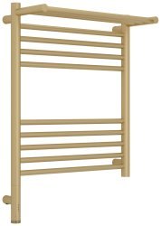 Полотенцесушитель электрический Сунержа Богема 3.1 L с полкой 50x60, шампань матовая