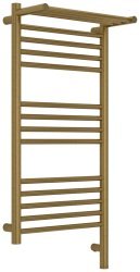 Полотенцесушитель электрический Сунержа Богема 3.1 R с полкой 40x80, латунь