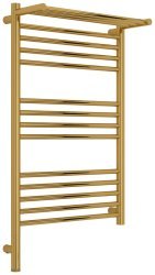 Полотенцесушитель электрический Сунержа Богема 3.1 L с полкой 50x80, золото