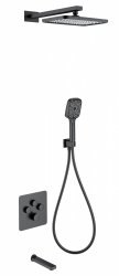 Встраиваемая душевая система Wonzon&Woghand WW-B4005-MB, черная матовая