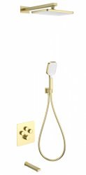 Встраиваемая душевая система Wonzon&Woghand WW-B4005-BG, брашированное золото