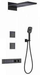 Встраиваемая душевая система Wonzon&Woghand WW-D4538-A-MB, черная матовая