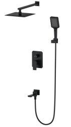 Встраиваемая душевая система Wonzon&Woghand Diamond WW-88939011-MB, черная матовая