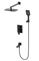Встраиваемая душевая система Wonzon&Woghand Fit WW-88939009A-MB, черная матовая