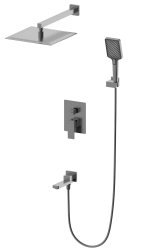 Встраиваемая душевая система Wonzon&Woghand Cube 2.0 WW-88087068-BGM, темный графит