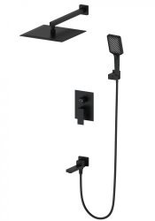 Встраиваемая душевая система Wonzon&Woghand Cube WW-88939016-MB, черная матовая