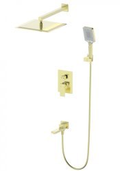 Встраиваемая душевая система Wonzon&WoghandCube WW-88939016-BG, брашированное золото