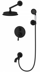 Встраиваемая душевая система Wonzon&Woghand Steam WW-88939008-MB, черная матовая