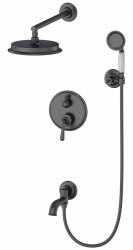 Встраиваемая душевая система Wonzon&Woghand Steam WW-88939008-BGM, темный графит