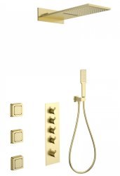Встраиваемая душевая система Wonzon&Woghand WW-D4100-BG, брашированное золото