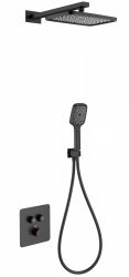 Встраиваемая душевая система Wonzon&Woghand WW-B4003-MB, черная матовая