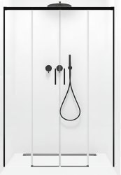 Душевая дверь Radaway Idea Black DWD 140, профиль черный