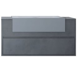 Тумба с раковиной Black & White Universe U903.1000-1 подвесная, серая