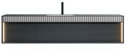 Тумба с раковиной Black & White Universe U950.1600 подвесная