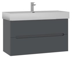 Тумба с раковиной Orka Malta 100 подвесная, антрацит матовый