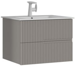 Тумба с раковиной Orka Moonlight 70 подвесная, бежевая матовая