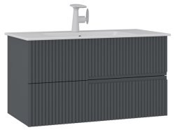 Тумба с раковиной Orka Moonlight 90 подвесная, антрацит матовый