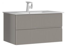 Тумба с раковиной Orka Moonlight 90 подвесная, бежевая матовая