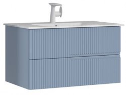 Тумба с раковиной Orka Moonlight 90 подвесная, голубая матовая