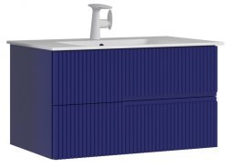 Тумба с раковиной Orka Moonlight 90 подвесная, синяя матовая