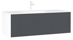 Тумба с раковиной Orka Cube 120 подвесная, антрацит матовый