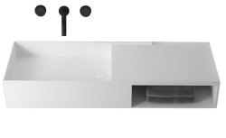Тумба с раковиной ABBER Stein 80 AS2649-0.8 подвесная, белая матовая