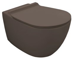Подвесной унитаз Simas Vignoni VI18 moka matt, коричневый матовый