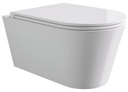 Подвесной унитаз Alice Hide Round 31170101SET, белый с сиденьем